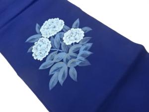 塩瀬金彩手描き紫陽花模様名古屋帯